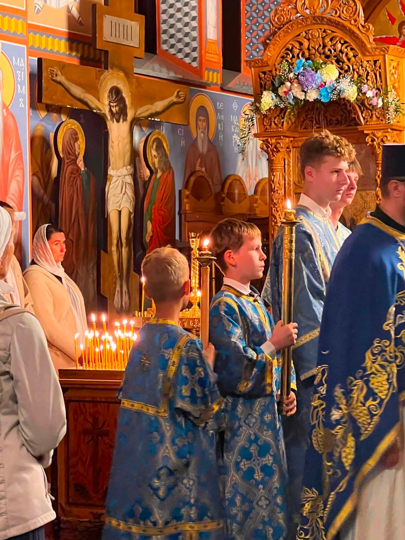 Obóz prysłużników w klasztorze w Supraślu