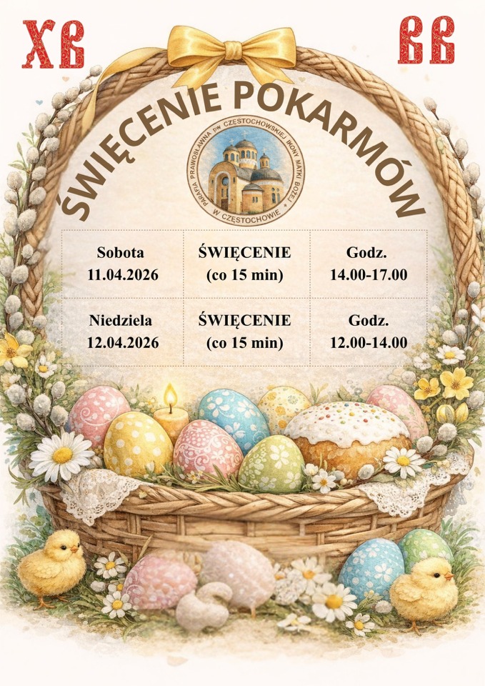 Poświęcenie pokarmów na Paschę 2026